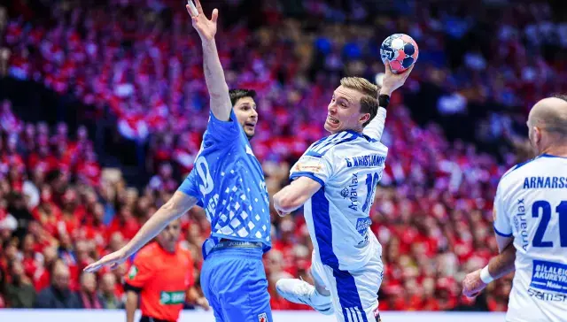 Gisli Kristjansson im Trikot der isländischen Nationalmannschaft